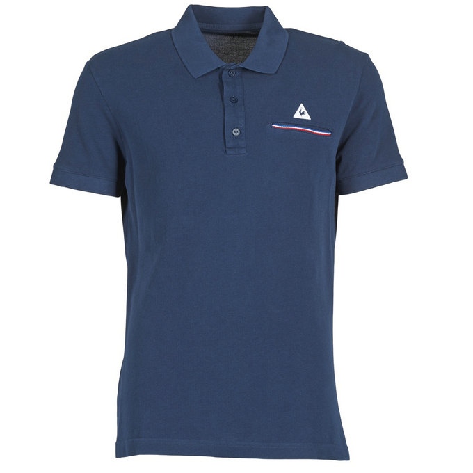 Le Coq Sportif Partido Ss Marine Polos Manches Courtes Homme